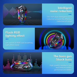 Audífonos Inalámbricos Y20 con Efecto de Luz RGB y Batería de 1000MAH, los Mejores Auriculares <span class=keywords><strong>Bluetooth</strong></span> de Comunicación para <span class=keywords><strong>Cascos</strong></span> de Motocicleta - Product Image 3