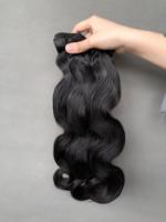 Paquetes de cabello virgen indio de alta calidad Super doble dibujado onda del cuerpo Color negro natural