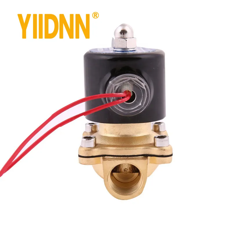 Electric 2W Brass Pneumatic Solenoid Control Valve NC Normal Close for Water Oil Gas BSP 1/8" 1/4 3/8 1/2" 3/4" 1"-2" 12-380V