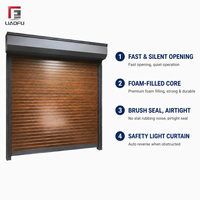 Porte à enroulement en aluminium Soft Motion pour villa, ultra-rapide avec photocellule de sécurité et arrêt d'urgence