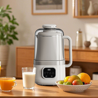 Mixeur multifonction à faible bruit pour jus, soupes et lait végétal, machine domestique de 1,2 L, automatique pour lait de soja