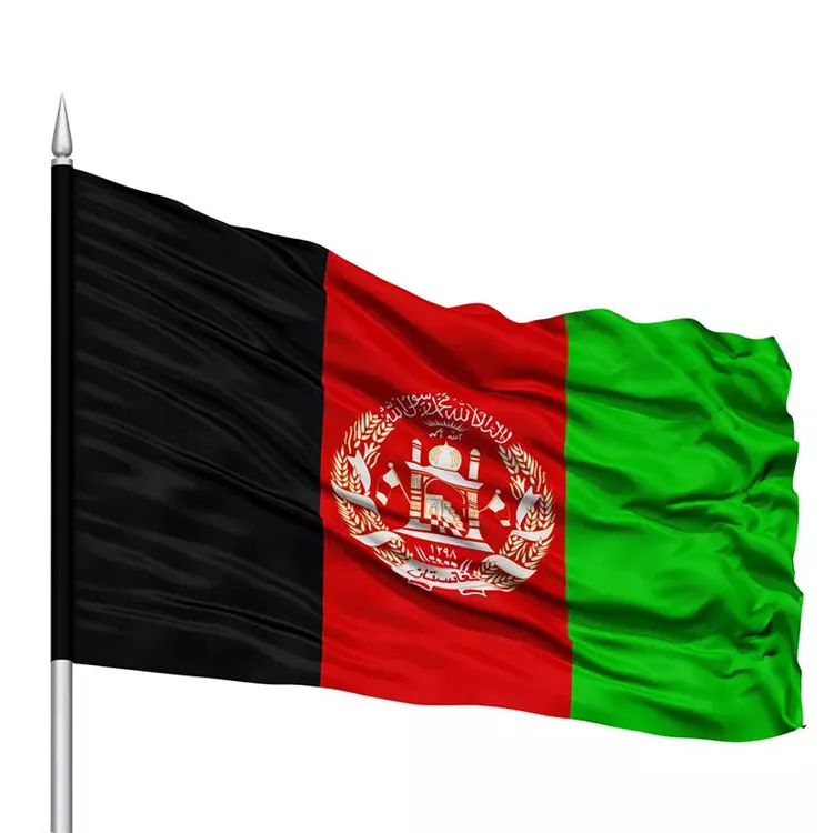Afghan Flag 3x5 Ft High Quality Double Stitching With Two Eyelets Outdoor Flying 100% Polyester Afghanistan Flag