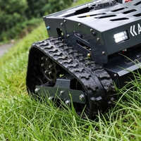 Tondeuse à gazon électrique sans fil télécommandée sur chenilles pour pentes, robot professionnel pour la coupe de l'herbe sur les talus et les bords de route, pour les pentes et les zones accidentées
