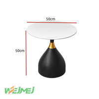 Table basse moderne et durable avec plateau en pierre frittée et base métallique réglable en hauteur pour salon, chambre et décoration d'hôtel