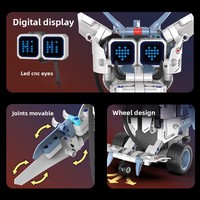 Robot dinosaure 5 en 1 STEM à construire par programmation, modèle DIY à assembler avec application et télécommande, briques mécaniques, projets et kits
