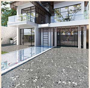 Design moderne Carreaux de marbre artificiel Grande <span class=keywords><strong>dalle</strong></span> de terrazzo Pierre de gravier pour villa Revêtement de sol extérieur Pierres de meulage en terrazzo - Product Image 2