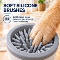 Nettoyeur de pattes électrique automatique pour chiens et chats, gobelet de nettoyage des pattes en PP pour un lavage rapide des pieds et un toilettage quotidien