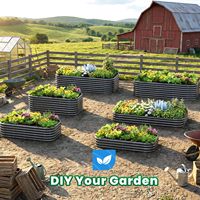 Vente en gros, promotion : Bacs à légumes surélevés en fer galvanisé pour l'extérieur, jardinières métalliques écologiques pour le jardinage