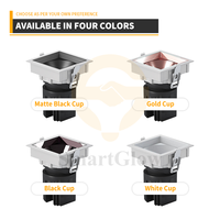 Downlights carrés sans cadre avec protection anti-éblouissement profonde et baffle, certifiés ETL, 3 couleurs réglables, anti-éblouissement, garantie 5 ans