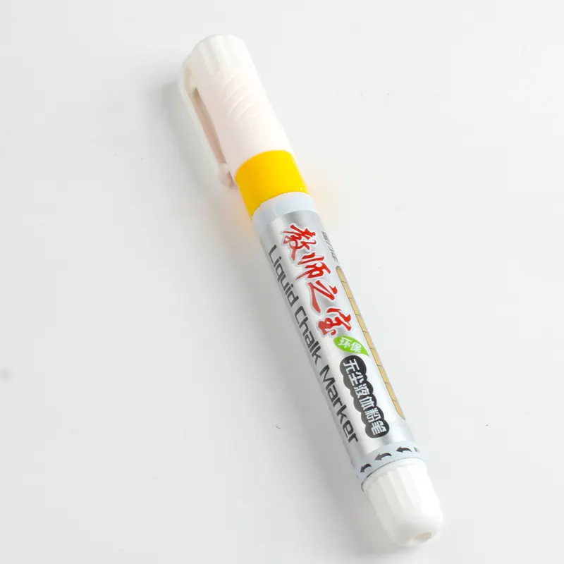 Hot sale yellow whiteboard marking pen color erasable dust-free liquid chalk special writing chalk for teachers