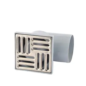 Custom Bathroom Tile Insert Brass Square 304 Stainless Steel Floor Drain Waste Grates