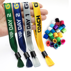 Khuyến mại bên Nhà cung cấp tùy chỉnh vải Vòng đeo tay lễ hội vải lối vào vé Ban nhạc cổ tay sự kiện satin buổi hòa nhạc dây đeo cổ tay - Product Image 1