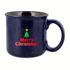 Haute qualité 13 oz. Mug en céramique à effet moucheté pour le camping, logo personnalisé - Product Image 1