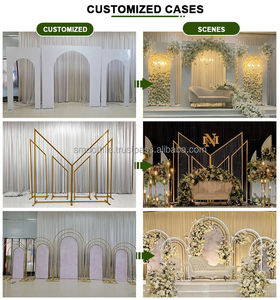 SMOOTH Wedding <b>Decoration</b> Wedding Arch <b>Gold</b> Stainless Steel Candle Wall Shiny <b>Gold</b> Metal Events Decor Stage Stand - Product Image 6