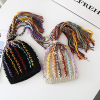 Gorro de Lana Personalizado de Hip-hop Rap, Divertido, con Trenzas y Rastas, Gorro de Invierno Cálido de Punto