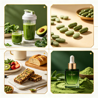 Extracto de Pasto de Trigo en Polvo, Clorofila, Vitamina C Natural, Extraído con Solvente, Grado Alimenticio 10:1-50:1