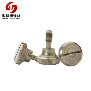 Alta cabeza tornillos de ajuste manual perno M2 M3 M4 M5 M6 Acero inoxidable ranurado tornillos de cabeza moleteada con collar - Product Image 3