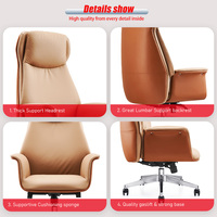 Fauteuil de direction en cuir moderne personnalisé Prix de gros Chaise de bureau de PDG en cuir