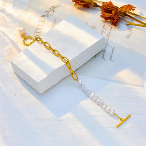 Perle épissage <span class=keywords><strong>O</strong></span> chaîne conception titane acier bracelet femme ins niche haute qualité 18K or n'est pas facile à estomper bijoux à la main - Product Image 6