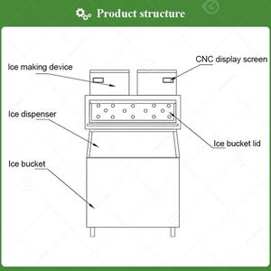 80kg 100kg 120kg 300kg 150kg 200kg 250kg che fa al giorno 350kg 400kg 500kg 750kg 800kg 1000kg macchina Per fabbricare cubetti di ghiaccio - Product Image 5