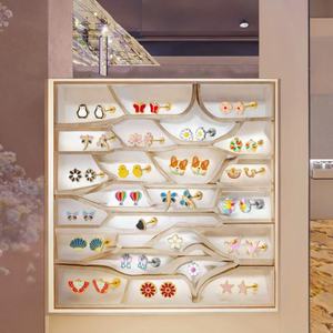 Pendientes de Acero Inoxidable con Baño de Oro Hipoalergénicos, Diseño de Dibujos Animados, Arcoíris, Flor y Mariposa, Personalizados con Esmalte, para Niños - Product Image 2