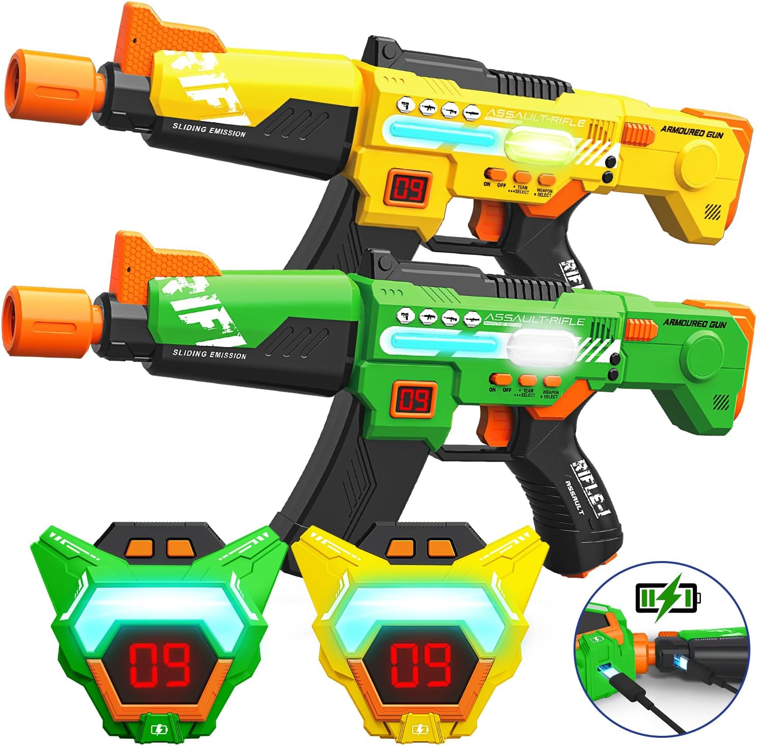 Amazon.com: KIZJORYA Laser Tag Guns Set of 4, Laser Tag for