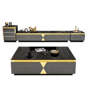 Meuble <span class=keywords><strong>TV</strong></span>, table basse et meubles <span class=keywords><strong>TV</strong></span> de luxe, support <span class=keywords><strong>TV</strong></span> moderne avec tiroir pour le salon, table basse - Product Image 6