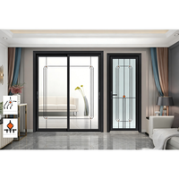 Porte coulissante en verre trempé double Ti-Mg à contrôle climatique, qualité muséale, 45-55% HR, filtre UV, antivol, pour intérieur, hôpital, extérieur