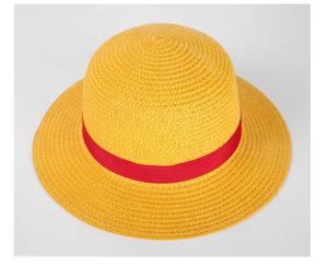 <span class=keywords><strong>Chapeau</strong></span> de <span class=keywords><strong>paille</strong></span> à large bord souple, fait main, style <span class=keywords><strong>Luffy</strong></span>, pour cosplay, plage, surf, été, protection solaire - Product Image 1