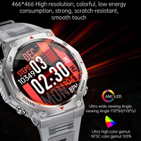 Nouvelle montre connectée KT85 2026 avec lampe de poche, étanche 5ATM, suivi de santé, tracker d'activité sportive en extérieur pour hommes