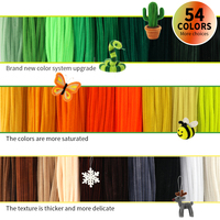 Bâtonnets de laine épais de 8 mm, 100 pièces, 54 couleurs disponibles, ultra-denses, qualité supérieure, approvisionnement direct usine en gros