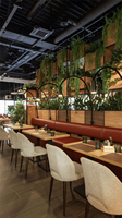 Banquette commerciale moderne pour restauration rapide, canapé en cuir en bois massif pour café, école et restaurants