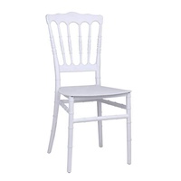 Chaise de salle à manger empilable en plastique, style Napoléon Chiavari, blanche, pour événements et mariages, canapés de salon, mobilier de maison - Vente en gros