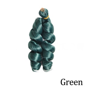 Extension de cheveux synthétique 12 pouces, inspirée de l'Italie, ondulée lâche et soyeuse, boucles françaises, spirale bouclée, tressage, trame unique, teinte - Product Image 3