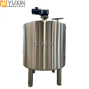 500L 1000L thép không gỉ xe tăng mỹ phẩm sưởi ấm chất lỏng trộn Tank với khuấy