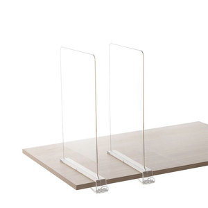 Transparent Acrylic Wardrobe Divider Shelf Storage Rack Partition Hook Type Rectangle Space <b>Saving</b> Clothing Organizer Wardrobe - Product Image 4