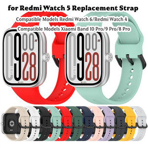 Accesorios para reloj inteligente Correa Pulsera Correa de silicona para Redmi Watch 6 5 <span class=keywords><strong>4</strong></span> Band para <span class=keywords><strong>Xiaomi</strong></span> Band 9 <span class=keywords><strong>Pro</strong></span> 8 <span class=keywords><strong>Pro</strong></span> - Product Image 4