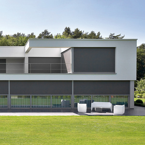 Hiện đại cơ giới Wifi nhãn hiệu ngoài trời vải có thể thu vào con lăn mù bóng râm Zip theo dõi năng lượng mặt trời màn hình cho gazebo hiên - Product Image 6