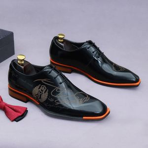 Zapatos de Cuero Formales para Hombre, Estilo Oxford, para Uso Casual, con Acabado Pulido y Superficie Brillante, Zapatos de Boda para Hombre - Product Image 3