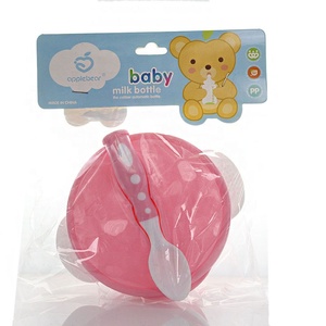 Ensemble de bols d'alimentation pour bébé écologiques sans BPA, en <span class=keywords><strong>PP</strong></span> de qualité alimentaire, design classique avec cuillère verte et rose, produit de sécurité pour bébé - Product Image 6