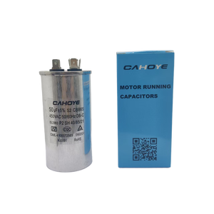 קבלים מסוג Hongye Brand CBB65 3uF-100uF/450V מתח גבוה, סרט פוליפרופילן, צלחות מקבילות, קבלי ריצה אחרים למכונת כביסה - Product Image 1