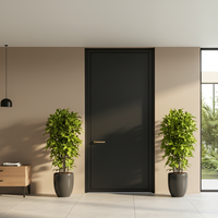 Portes intérieures de luxe en aluminium et bois, écologiques, à battants, pour chambres et maisons, prix de gros usine