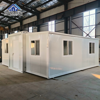 Maisons conteneurs préfabriquées extensibles de 20 et 40 pieds, prêtes à l'emploi, pour entrepôt, en panneaux sandwich d'acier modernes, avec chambre facile à aménager