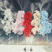 Arche de fleurs artificielles en soie blanches, faites à la main, style bohème, effet neige tombante, fleurs de cerisier, 50 cm de haut, pour salon et studio photo