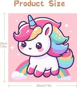 Kit de <span class=keywords><strong>peinture</strong></span> <span class=keywords><strong>par</strong></span> numéros Songwoo pour enfants, lot de 4, animaux sans cadre - Licorne, <span class=keywords><strong>Panda</strong></span>, Grenouille et <span class=keywords><strong>Panda</strong></span> roux - Product Image 4