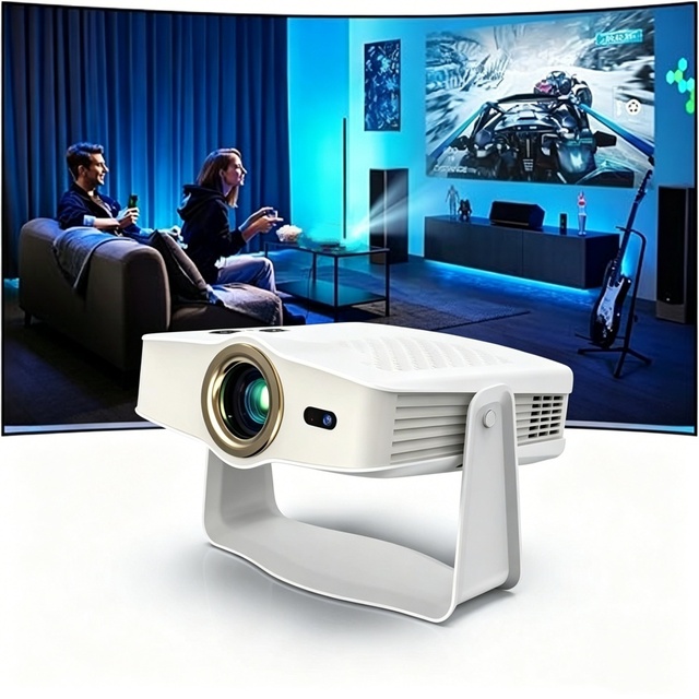 Anxin 1080P Smart Projector 8K Decode Android 14 WiFi BT5.1 Autofocus Auto Keystone Home Theater Projector OEM ODM