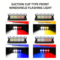 Feu de signalisation stroboscopique à ventouse SMD LED S24, lampe de danger anti-éblouissement pour pare-brise avant des véhicules