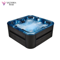 Piscine extérieure de luxe de grande taille SPA paresseux pour 6 personnes Baignoire chaude Hydro Massage Jet d'air Baignoire à remous