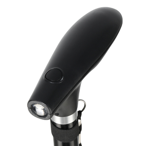 Canne de marche pliable en aluminium avec poignée LED, cordon de poignet, base antidérapante à quatre points, bâton <span class=keywords><strong>portable</strong></span> pour personnes âgées, seniors, handicapés - Product Image 4