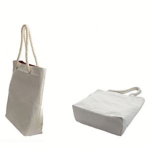 Bolsas de Lona al por Mayor con Asas de Cuerda, Bolsas de Compra en Blanco para Salidas Ecológicas - Product Image 2